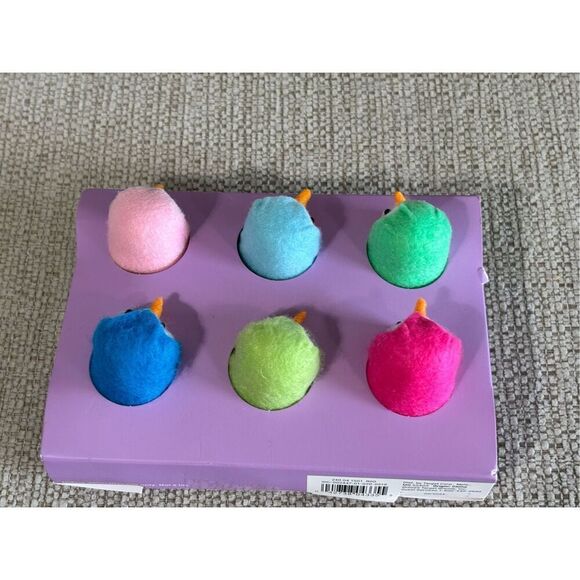 SPRITZ Featherly Friends SET of 6 Mini Fabric Bird in Felt Easter Egg Carton NEW - Picture 4 of 8